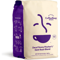 Coffee Bean Direct Decaf Penny Pincher's Dark Roast Blend, Whole Bean Coffee, 5-Pound Bag