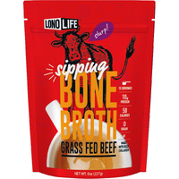 Lonolife Beef Bone Broth Powder Mix | Grass-Fed, 10G Protein | Collagen-Rich, Keto & Paleo Friendly | Natural Ingredients | 8Oz Bulk Container (15 Servings)