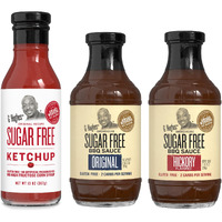 G Hughes Sugar Free, Bbq Sauces & Ketchup Bundle - Original Sugar Free Bbq Sauce - 18 Oz, Hickory Bbq Suace - 18 Oz, Sugar Free Ketchup - 13 Oz, Keto Ketchup, Low Calorie Barbecue Sauce (3 Pack)
