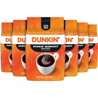 Dunkin' Midnight Dark Roast Ground Coffee, 16.5 Ounce (Pack Of 6)