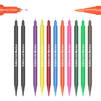 Edible Markers, 11Pcs Ultra Fine Tip(0.5Mm) Food Coloring Pens, Double Sided Food Grade Gourmet Writers For Cake,Cookie,Fondant Decorating,Painting,Drawing,Baking,10 Color By Edibleink