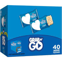 Rice Krispies Treats Mini Squares, Kids Snacks, Lunch Snacks, Grab N' Go, Original, 15.5Oz Box (40 Bars)