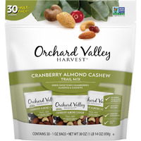 Orchard Valley Harvest Cranberry Almond Cashew Trail Mix, 1 Oz (Pack Of 30), Cranberries, Almonds, And Cashews, Non-Gmo, No Artificial Ingredients