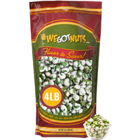 Green Wasabi Peas | 4 Pound Resealable Bag Of Hot Wasabi Peas |Healthy And Fresh Pea Snacks | Kosher Friendly Green Wasabi Peas | Delicious Gourmet Dried Wasabi Green Peas| We Got Nuts.