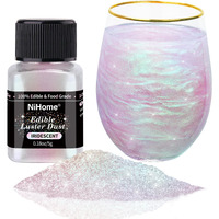 Nihome Edible Food-Grade Glimmer Powder Glitter Luster Dust Metallic Food Decorating Sprinkle Glimmery Dust For Drink Wine Beverage Cake Candy Dessert Bakery Restaurant Vegan (0.18Oz/5G, Iridescent)