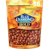 Blue Diamond Almonds, Bold Habanero Bbq, 16 Ounce