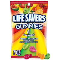 Life Savers 5 Flavors Gummies Candy Bag, 7 Ounce (Pack Of 12)