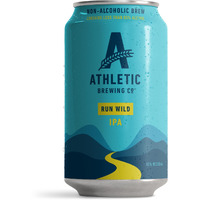 Athletic Brewing Company Craft Non-Alcoholic Beer - 12 Pack X 12 Fl Oz Cans - Run Wild Ipa - Low-Calorie, Award Winning - The Ultimate Sessionable Ipa Subtle Yet Complex Malt Profile