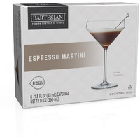 Bartesian Espresso Martini Cocktail Mixer Capsules For Cocktail Machine - Home Bar Mixology Cocktails Mix Pod Capsule Set To Use With The Bartesian Cocktail Drink Maker Machine - Pack Of 8