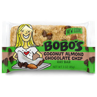 Bobo's Oat Bars, Coconut Almond Chocolate Chip, 3 Oz Bar (12 Pack), Gluten Free Whole Grain Snack And Breakfast Bar
