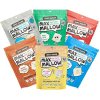 Know Brainer Max Mallow Variety Pack Guilt-Free & Zero Sugar Marshmallows - Low Carb, Zero Fat, Gluten-Free & Ketogenic Marshmallow Fueled With Collagen, Mct Oil & Prebiotic Fiber Pack Of 6