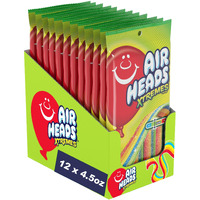 Airheads Xtremes Belts, Halloween Trick Or Treat Sweetly Sour Candy, Rainbow Berry, Individually Wrapped Bulk Candy For Adults & Kids, Non-Melting, Bulk Party Bag, 4.5 Oz (Pack Of 12)