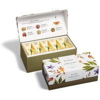 Tea Forte Presentation Box Tea Sampler Gift Set, 20 Assorted Variety Handcrafted Pyramid Tea Infuser Bags (Herbal Retreat)
