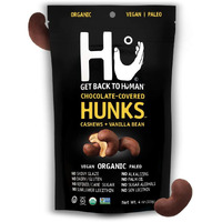 Hu Hunks Vegan Chocolate Covered Cashews With Vanilla Bean | 2 Pack | Non-Gmo, Gluten Free, Paleo, Organic Dark Chocolate