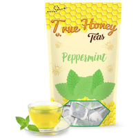 True Honey Peppermint Tea Bags - Honey Crystals Blended In Every Sachet - Healthy Digestion Nutriment - All Natural Organic Herbal Caffeine Free Tea Bag 24 Count