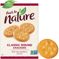 Back To Nature Classic Round Crackers - Dairy Free, Non-Gmo, Made With Wheat Flour & Sea Salt, Delicious & Quality Snacks, 8.5 Ounce (Pack Of 6)