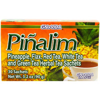 Gn + Vida Pinalim Tea | Pineapple Based Tea Containing Red Tea, Green Tea, White Tea And Senna Leaf | 30 Tea Bags