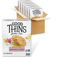 Good Thins Parmesan & Garlic Rice & Cheese Snacks Gluten Free Crackers, 6 - 3.5 Oz Boxes