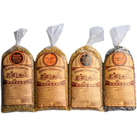 Amish Country Popcorn | 4-1 Lb Bags | Variety Pack | 1 Lb Baby White -1 Lb Medium White - 1 Lb Ladyfinger And 1 Lb Midnight Blue Popcorn Kernels | Old Fashioned, Non-Gmo And Gluten Free (4-1 Lb Bags)