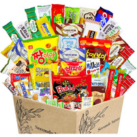 Journey Of Asia Korean Snack Box 48 Count - Individually Wrapped Packs Of Coffee, Snacks, Cookies, Ramen And Drink, Food Box For Kids Children College Students Adult Senior Friends Family