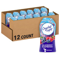 Crystal Light Sugar-Free Zero Calorie Liquid Water Enhancer - Blueberry Raspberry Water Flavor Drink Mix (1.62 Fl Oz Bottle, Pack Of 12)