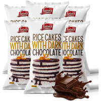 Liebers Dark Chocolate Rice Cakes, Kosher Certified Dairy Free, Gluten Free Snack (Dark Chocolate) Pack Of 6