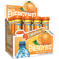 Zipfizz Daily Energy Drink Powder, Orange Soda, 12 Pack, 3-In-1 Sustained Energy, Rapid Hydration, And Essential Vitamins, Sugar-Free, Electrolyte Powder, Contains Vitamin B-12 & Antioxidants
