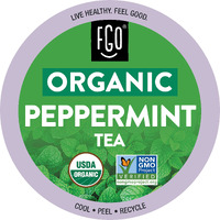 Organic Peppermint Tea K-Cup Pods, 24 Pods By Fgo - Keurig Compatible - Naturally Caffeine-Free Herbal Tea, Premium Peppermint Tea Is Usda Organic, Non-Gmo, & Recyclable