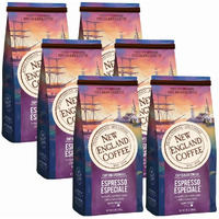 New England Coffee Espresso Especiale Dark Roast Ground Coffee, 10Oz Bag (Pack Of 6)