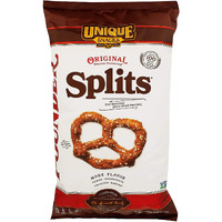 Unique Snacks Original Splits Pretzels, Delicious Homestyle Baked Snack Bag, Ou Kosher, And Non-Gmo Food, No Artificial Flavor, 16 Oz. Bags, Pack Of 12