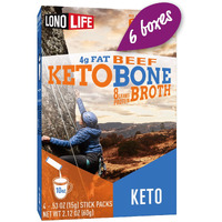 Lonolife Keto Beef Bone Broth Powder Mix | Grass-Fed, 10G Protein | Collagen-Rich, Keto & Paleo Friendly | Natural Ingredients | 24 Portable Stick Pack Servings