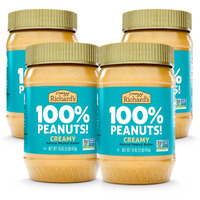 Crazy Richard's 100% All-Natural Creamy Vegan Peanut Butter With No Added Sugar And Non-Gmo (16 Ounce, Pack Of 4)