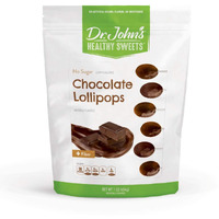 Dr. Johns Sugar Free Candy, Healthy Lollipops With Zero Sugar, Low Calorie Snacks, Keto Friendly Hard Candy Sweets, Chocolate Oval, 60 Count, 1 Lb