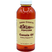 Amish Country Popcorn | Butter Flavored Canola Oil - 16 Oz | Old Fashioned, Non-Gmo And Gluten Free (16 Oz Jar)
