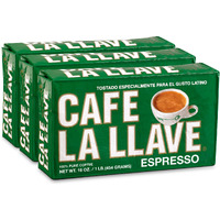 Cafe La Llave Espresso Dark Roast Coffee, 16 Ounce (Pack Of 3)