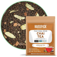 Handpick, Premium Chai Tea Loose Leaf (340G/12Oz) | Blend Of Black Tea - Masala Chai Tea With Cinnamon, Cardamom, Cloves & Black Pepper | Resealable Ziplock Pouch