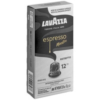 Lavazza Espresso Ristretto Dark Roast Arabica & Robusta Aluminum Capsules Compatible With Nespresso Original Machine, 10 Count, Intense And Full Bodied, Dark Crema, Intensity 12 Of 13