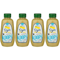 Koops' Organic Dijon Mustard - Dijon Seasoning, Gluten-Free, Kosher, Non-Gmo, Usda Certified Organic Mustard Sauce, Made In The Usa, From Quality Mustard Seeds- 12 Oz, Pack Of 4