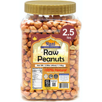 Rani Peanuts, Raw Whole With Skin (Uncooked, Unsalted) 40Oz (2.5Lbs) 1.14Kg Bulk Pet Jar ~ All Natural | Vegan | Gluten Friendly | Fresh Product Of Usa ~ Spanish Grade Groundnut/Red-Skin