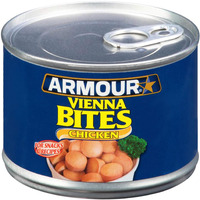 Armour Star Chicken Vienna Sausage Bites, Canned Sausage, 10 Oz (Pack Of 12)