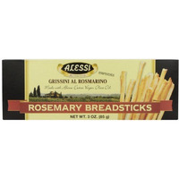 Alessi Imported Breadsticks, Rosemary Autentico Italian Crispy Bread Sticks, Low Fat Made With Extra Virgin Olive Oil, 3Oz (Rosemary, 3 Ounce (Pack Of 12))