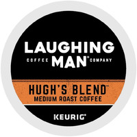 Laughing Man Hugh's Blend, Single-Serve Keurig K-Cup Pods, Medium Roast Coffee, 16 Count