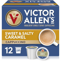 Victor Allen's Indulgent Sweet & Salty Caramel Cappuccino Single Cup (2.0 Compatible) 12 Count (Pack Of 1)