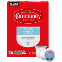 Community Coffee French Vanilla Flavored 24 Count Coffee Pods, Medium Roast, Compatible With Keurig 2.0 K-Cup Brewers, 24 Count (Pack Of 1)