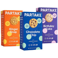 Gluten Free Crunchy Cookies Variety Pack By Partake | Vegan Cookies 3 Packs | Non-Gmo, Allergy-Friendly | No Peanuts,Soy, Dairy, Tree Nuts