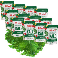 Brad's Plant Based Organic Crunchy Kale, Original Pro, 12Bags, 24 Servings Total