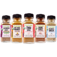 Freshjax International Spices Gift Set | 5 Sampler Sized Organic Spices And Seasonings | World Of Flavors Seasoning Gift Set | Grilling Gifts For Men Packed In A Giftable Box