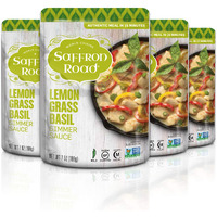 Saffron Road Simmer Sauce Lemongrass Basil - Non-Gmo, Gluten-Free, Halal, Kosher, Vegan (7 Ounce (Pack Of 4))