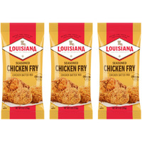 Louisiana Seasoned Chicken Fry Batter 9 Oz (Pack Of 3) - Crispy Southern Coating Mix For Fried Chicken - Delicious And Convenient Coating Filled With Cajun Flavor - Easy To Make Recipe - Just Add Water