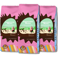 Crazy Cups Flavored Ground Decaf Peppermint Coffee, Decaffeinated Peppermint Mocha Coffee In 10 Oz Bag, For Brewing Flavored Hot Or Iced Coffee, (Pack Of 3)